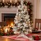 RAHEEV; 3 ft Snow Flocked Artificial Christmas Tree with Hinged Branches; Category:Christmas Tabletop & Accent Trees; Image:7